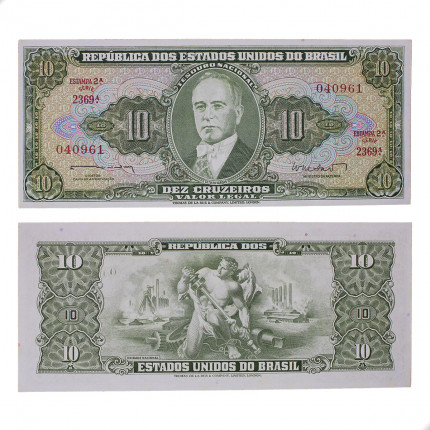 Cédula C-082 10 Cruzeiros 1962 FE