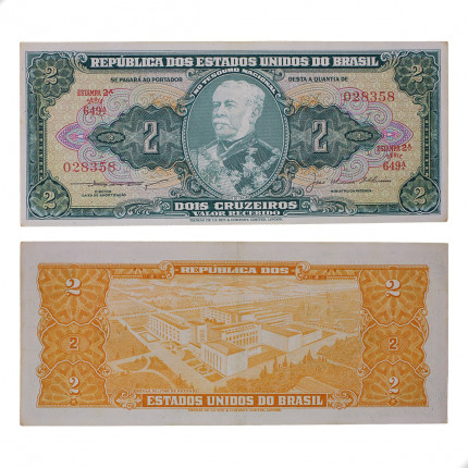 Cédula C-063 2 Cruzeiros 1956 MBC