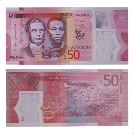 Cédula P#W96 50 Dollars 2022 60 Anos de Independência Jamaica América FE