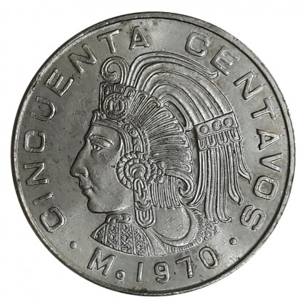 Km#452 50 Centavos  1970 MBC México América