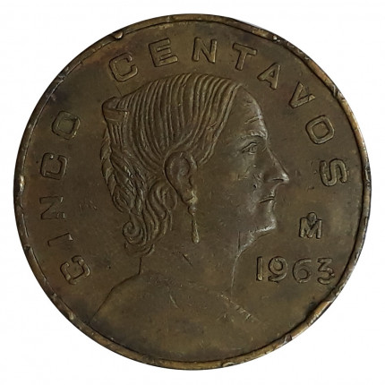 Km#426 5 Centavos  1963 MBC México América