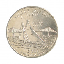 Quarter Dollar 2001 D FC Rhode Island