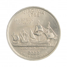 Quarter Dollar 2000 D FC Virginia