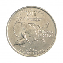 Quarter Dollar 2002 P FC Louisiana