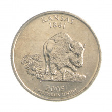 Quarter Dollar 2005 P FC Kansas