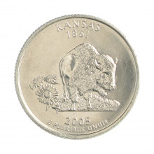 Quarter Dollar 2005 D FC Kansas