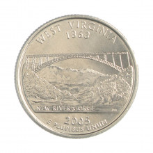 Quarter Dollar 2005 D FC West Virginia