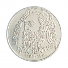 Moeda V-429 5000 Cruzeiros 1992 SOB/FC Bicentenário de Tiradentes Aço Inoxidável Ø31mm 10gr.