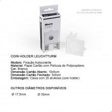 Coins Holder Porta Moedas Branco Autocolante Leuchtturm