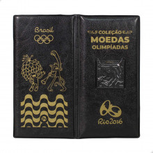 Estojo para Moedas Olímpicas Rio 2016 Preto Não Acompanha Moedas