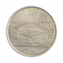 Quarter Dollar 2005 P SOB West Virginia