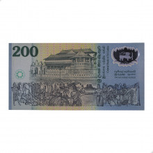 P#114a 200 Rupees 1998 FE Sri Lanka Ásia Polímero Comemorativa