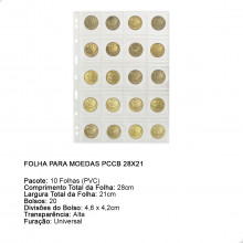 Folha para Moeda PCCB 28x21