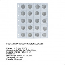 Folha para Moedas 28x24