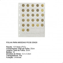 Folha para Moeda PCCB 25x20