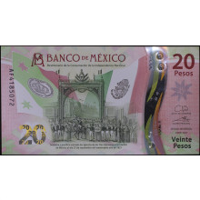 P#New 20 Pesos 2021 México América Polímero