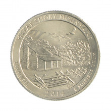 Quarter Dollar 2014 P SOB Tennessee: Great Smoky Mountains