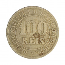 V-008 100 Réis 1878 BC C/ Verniz