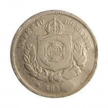 Moeda V-008 100 Réis 1878 UTG Cupro Níquel Ø27mm 10gr.*