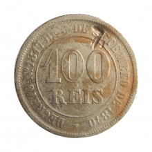 Moeda V-008 100 Réis 1878 UTG Cupro Níquel Ø27mm 10gr.*