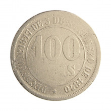 Moeda V-011 100 Réis 1881 UTG Cupro Níquel Ø27mm 10gr.