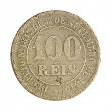 V-011 100 Réis 1881 BC C/ Marca de Verniz