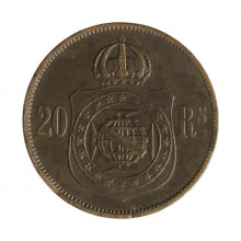 B-788B 20 Réis 1869 MBC+ S/ Ponto no S *