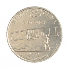 Quarter Dollar 2001 D MBC+ North Carolina