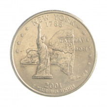 Quarter Dollar 2001 P MBC+ New York