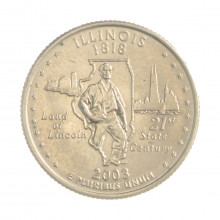 Quarter Dollar 2003 P MBC+ Illinois