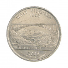 Quarter Dollar 2005 P MBC+ West Virginia