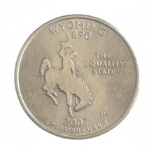 Quarter Dollar 2007 P MBC+ Wyoming