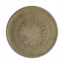 V-041 100 Réis 1897 BC C/Tentativa de Furo