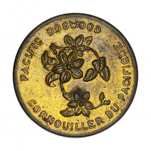 N#31689 Token Provincial Arms and Flowers British Columbia 1965-1968 MBC/SOB Canadá América