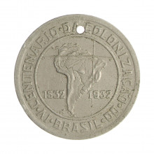 V-137 400 Réis 1932 BC Vicentina 4º Centenário da Colonização do Brasil 