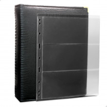 Álbum Fichário 10 Folhas Para Cédulas 3 Espaços 28x21 Cobra Fosco XL