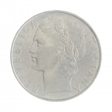 Km#96.1 100 Liras 1956 R MBC Itália Europa Aço Inox 27.8(mm) 8(gr)