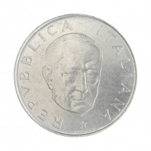 Km#102 100 Liras 1974 R MBC  Itália Europa Centenário de Guglielmo Marconi Aço Inox 27.8(mm) 8(gr)