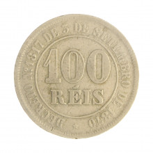 V-010 100 Réis 1880 MBC Escassa