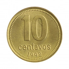 Km#107 10 Centavos 1992 FC Argentina América Bronze Alumínio 18.2(mm) 2.25(gr)