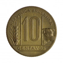 Km#41 10 Centavos 1945 MBC Argentina América Bronze Alumínio 19.5(mm) 3(gr)