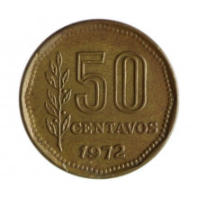 Km#68 50 Centavos 1972 MBC Argentina América Bronze Alumínio 20.5(mm) 4.35(gr)