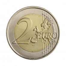 Km#931 2 Euro 2022 FC Portugal Europa 35 Anos do Programa Erasmus Bimetálica 25.75(mm) 8.5(gr)