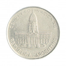 Km#91 1 Peso 1984 MBC Argentina América Alumínio 23(mm) 2.2(gr)