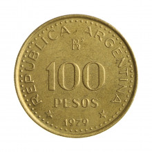 Km#85 100 Pesos 1979 BA MBC Argentina América Bronze Alumínio 27(mm) 8(gr)