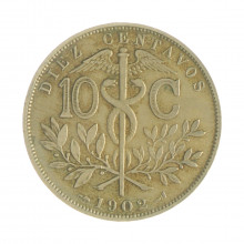 Km#174.3 10 Centavos 1902 MBC+ Bolívia América Cupro-Níquel 25.15(mm) 5(gr)