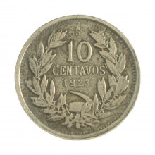 Km#166 10 Centavos  1923 So MBC  Chile  América  Cupro-Níquel  19.5(mm) 3(gr)