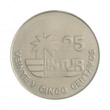 Km#418.1 25 Centavos 1981 MBC+ Cuba América  Cupro-Níquel  24(mm) 6.44(gr)