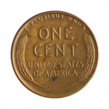 Km#A132 1 Cent 1946 MBC+ Estados Unidos  América  Lincoln Cent Espiga de Trigo  Bronze 19(mm) 3.11(gr)