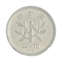 Km#74 1 Yen 1975 MBC Japão Ásia C/peq mossa Alumínio 20(mm) 1(gr)